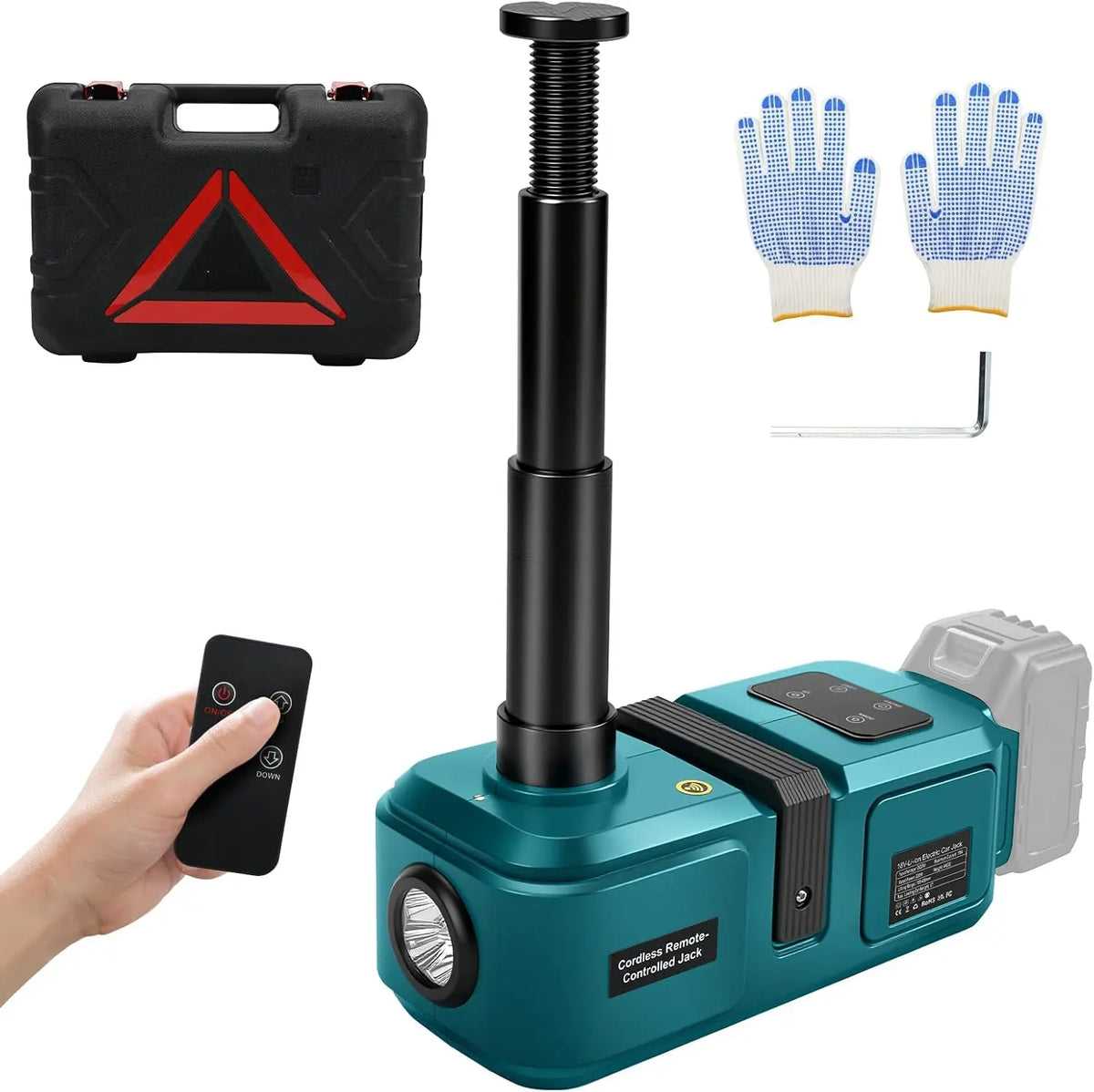 Cric éléctrique 5T Compatible avec Makita 18V – gris/bleu/noir