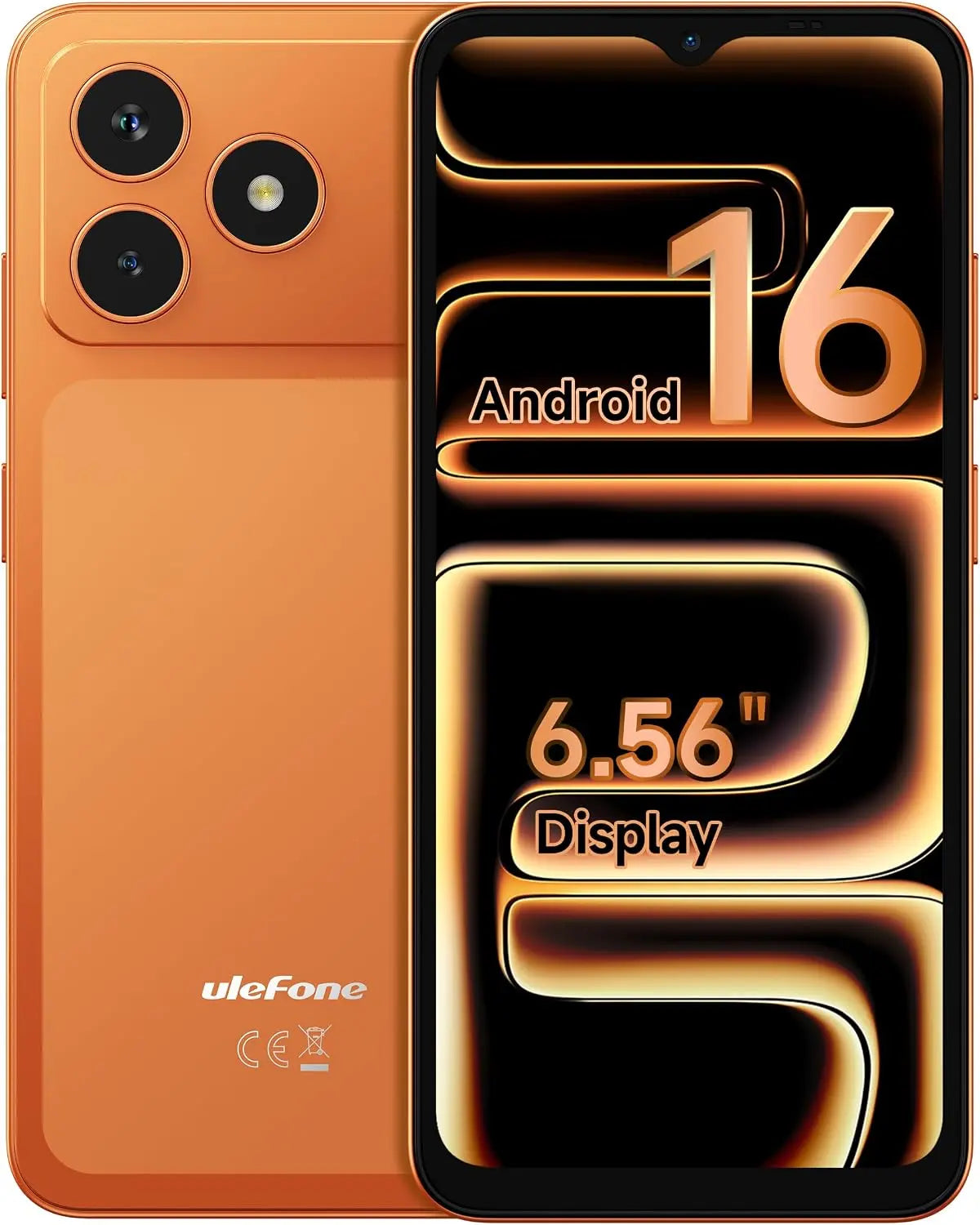 Ulefone Note 23 Smartphone Android 16 Débloqué – 10 W, 5000 mAh, 20 Go / 32 Go, orange