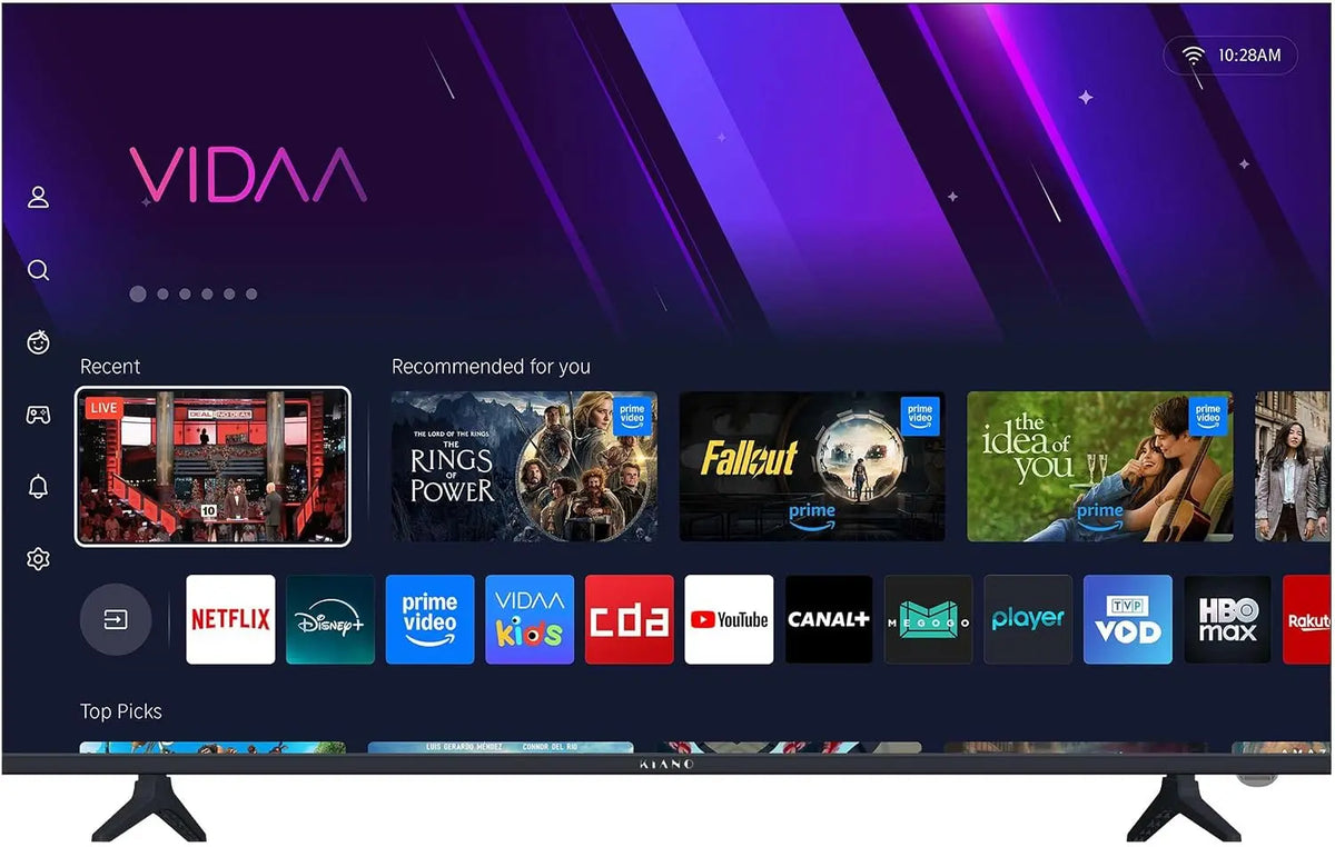 KIANO Elegance 43' téléviseur connecté UHD – DVB-T2/S2/C, noir