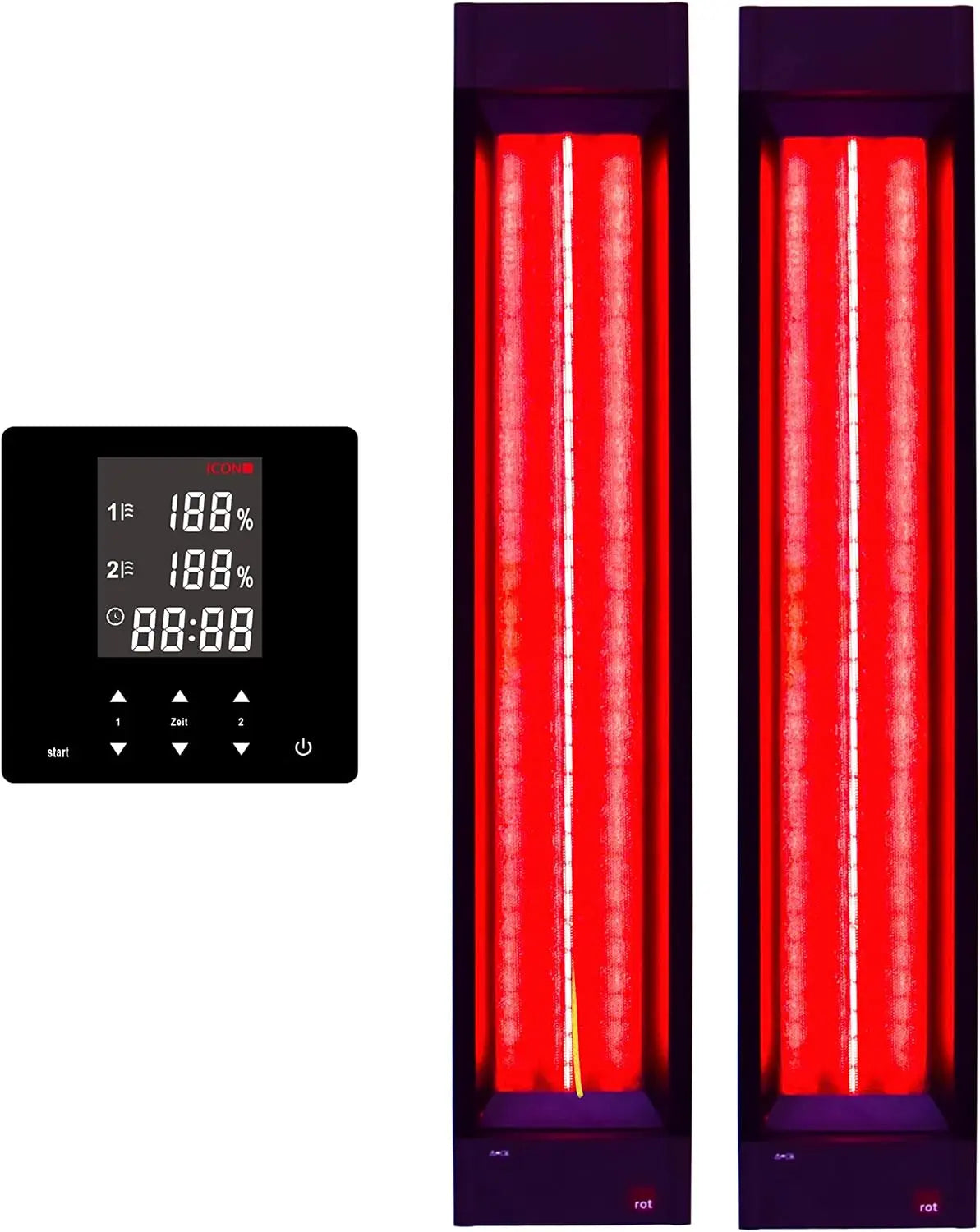 B-Ware Lot de 2 radiateurs infrarouges InfraROTmed 750 W + commande