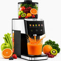 Olvy Extracteur de Jus Pression a Froid Slow Juicer – noir/orange/gris