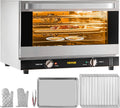 VEVOR Mini-Four à Chaleur Tournante 47 L Mini-Four Électrique 1600 W Petit Four Électrique à Convection – argenté
