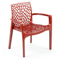 Fauteuil, coloris rouge, 56,5 x 55 x 81 cm, pour le salon ou la chambre