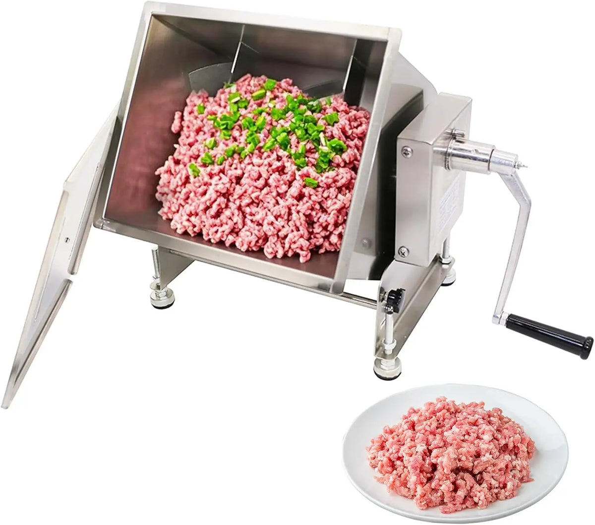 Hakka Mixeur à Viande Professionnel d'une Capacité de 20 L – argenté