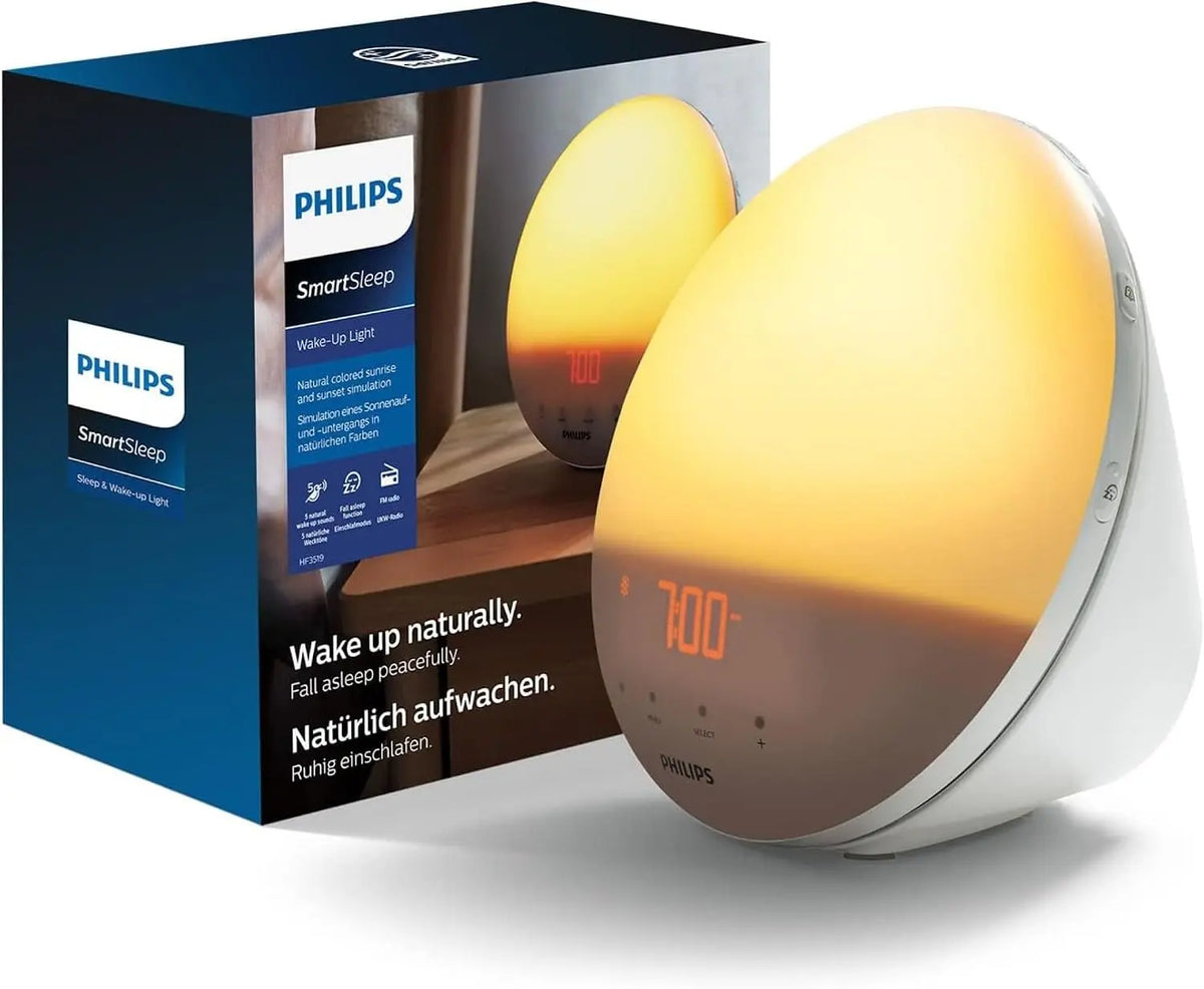 PHILIPS Eveil lumière appareil audio – HF3519/01, blanc