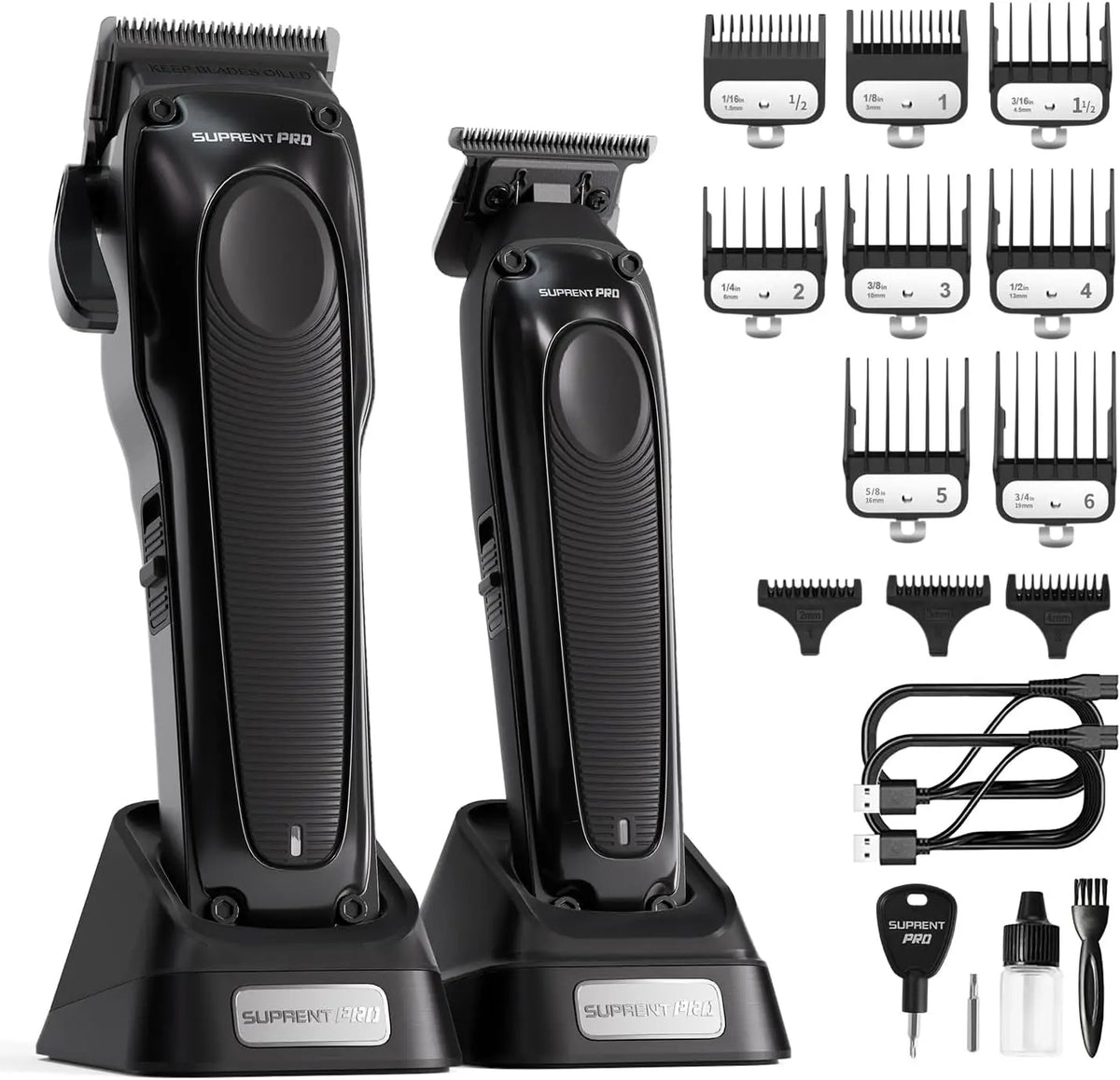 SUPRENT PRO Tondeuse à Cheveux Homme Professionnelle – gris/noir