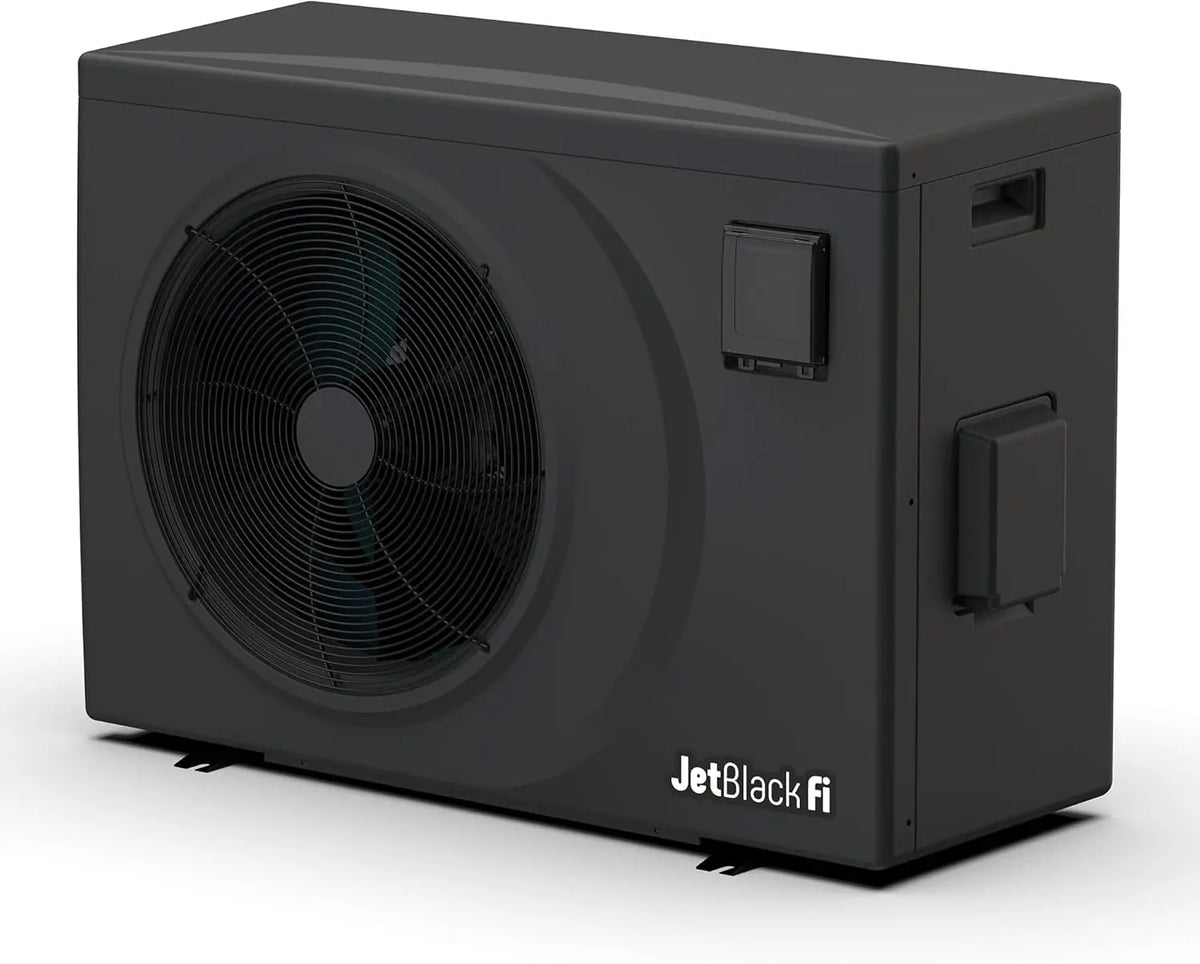 N NETSPA Pompe à Chaleur Piscine poolex jetblack Full inverter WiFi 9kw pour piscines jusqu'à 50 m³ – gris/noir