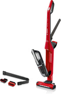 Bosch BBH3ZOO28 Série 4 Flexxo - Aspirateur balai 2en1 – gris/rouge