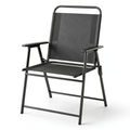 Chaise de jardin, coloris noir, pour la terrasse ou le jardin
