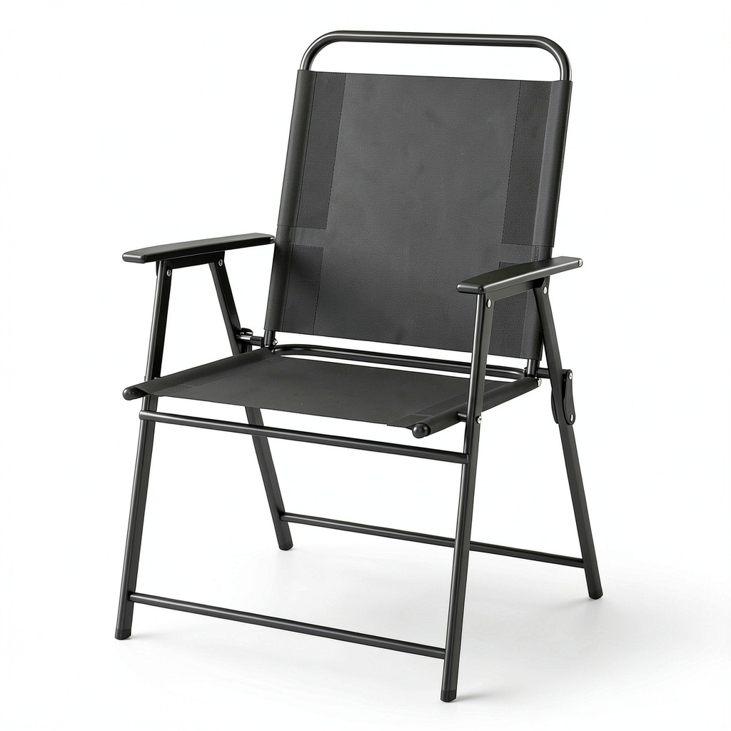 Chaise de jardin, coloris noir, pour la terrasse ou le jardin