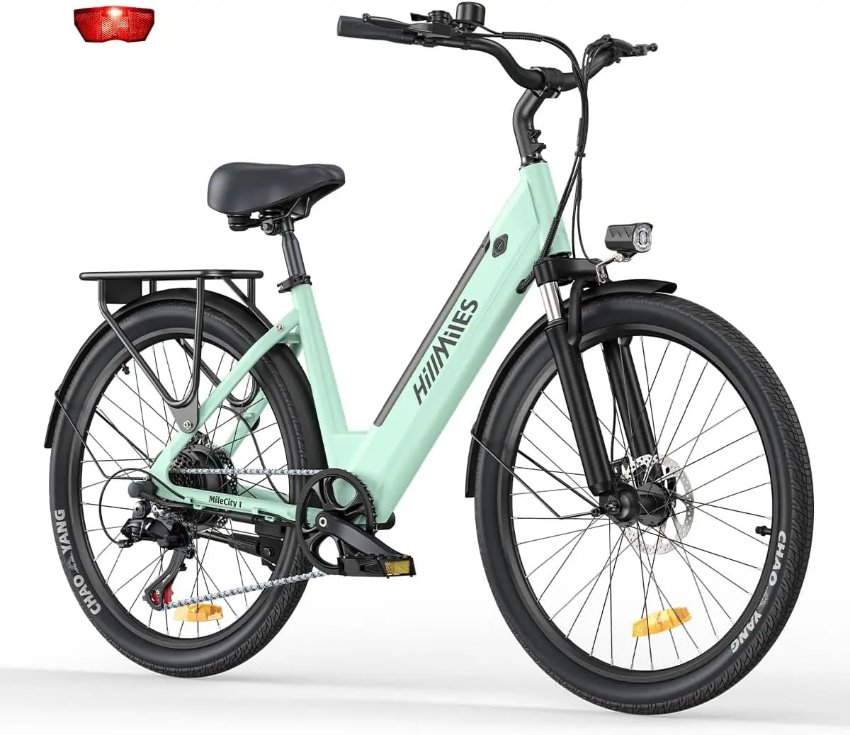 HillMiles Vélo Électrique Adulte 26' – 13 Ah, gris/noir