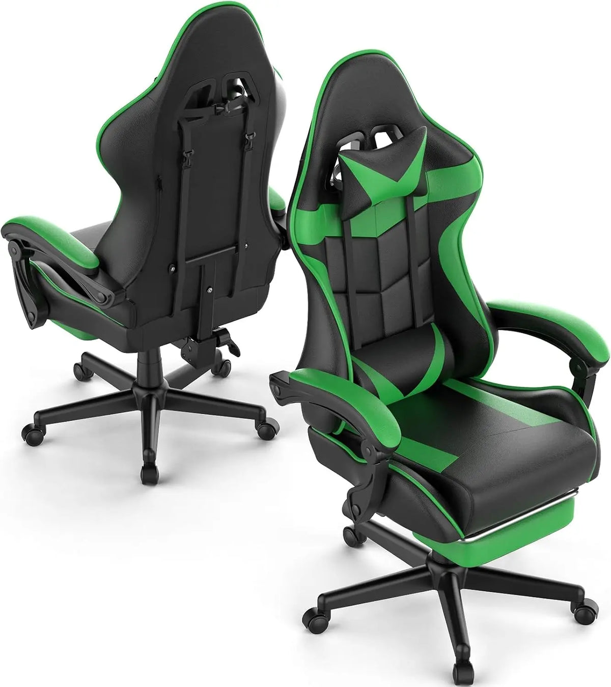 Huracan Chaise pour le jeu Ergonomique avec Fonction Massage – vert