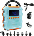 Origem Gonfleur Paddle Électrique 60 PSI Rechargeable – 30 W, 400 L/min / 100 L/min, 20800 mAh, 74 Wh, bleu/gris/noir