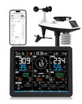 Station Meteo Interieur Exterieur Sans Fil WiFi 11-en-1 avec App – 2,4 GHz, noir/gris