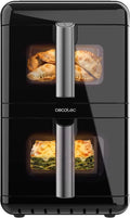 Cecotec Friteuse à Air Verticale - 12 L - Air Fryer - Cecofry DuoLevel 12000 Window. 2900 W – 12 L / 6 L, gris/noir