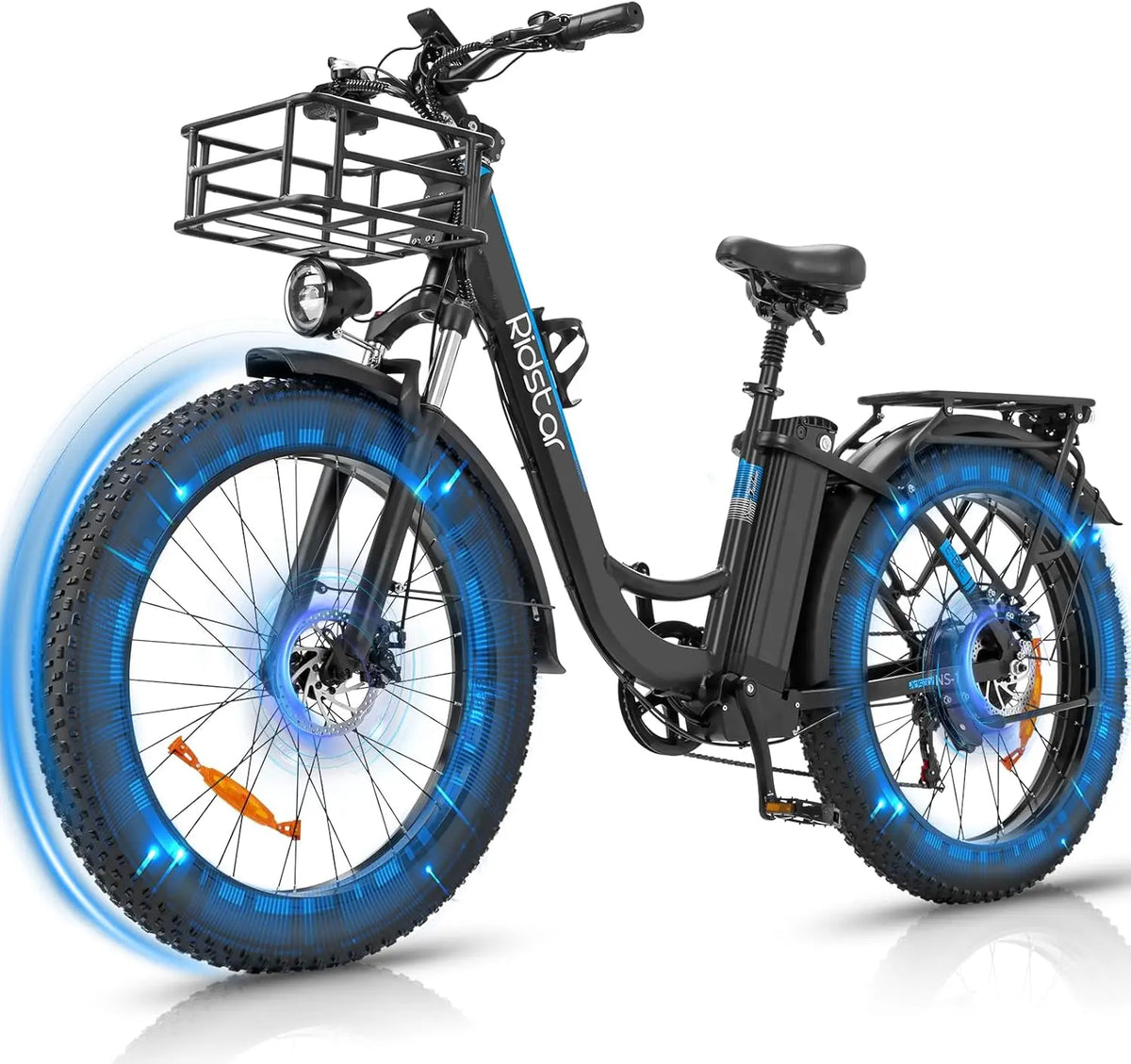 YVY MN26 Vélo Électrique – 20 Ah, 85 Nm, bleu/gris