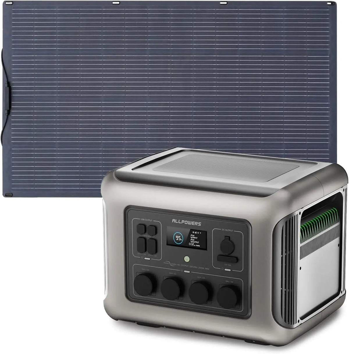 ALLPOWERS R2500 V2 Station électrique 1920Wh panneau solaire flexible 200W – gris