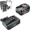 Bosch batterie et chargeur rapide Starter Set 18V 1 batterie Lithium-Ion 4,0 Ah – gris/noir