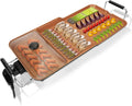 AEWHALE Plancha Électrique 3 en 1,2000 W appareil de cuisson – 60 Hz, orange/gris/beige