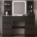 TRIUMPHKEY Coiffeuse avec Miroir LED – noir