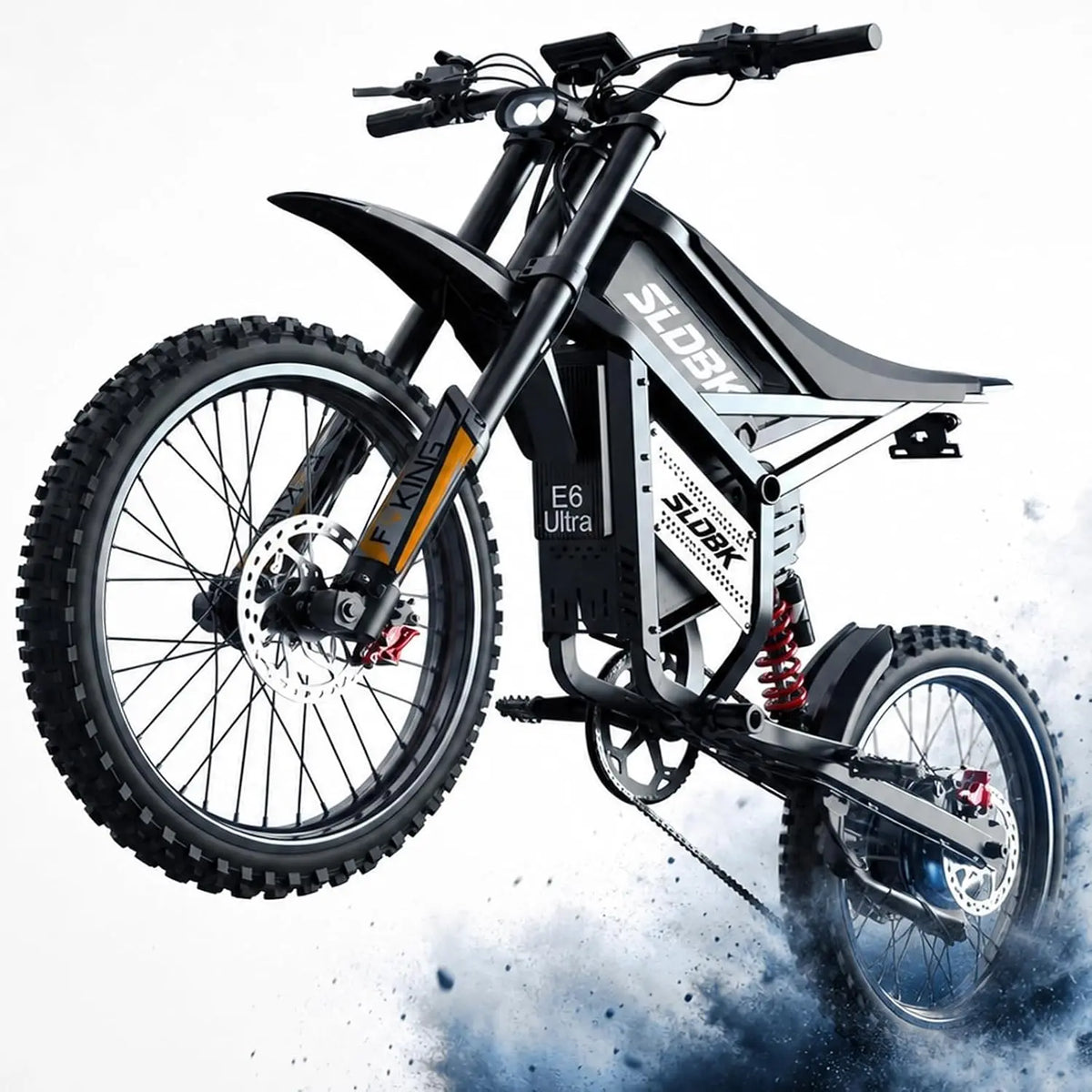 E6 ULTRA Vélo électrique tout-terrain pour adultes – 30 Ah, gris/noir/bleu