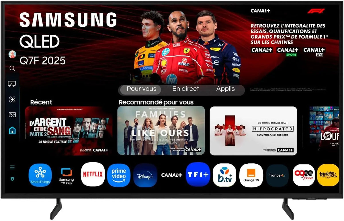 Samsung téléviseur AI 85Q7FA QLED 4K 85 pouces 214 cm téléviseur connecté WiFi 2025 – noir