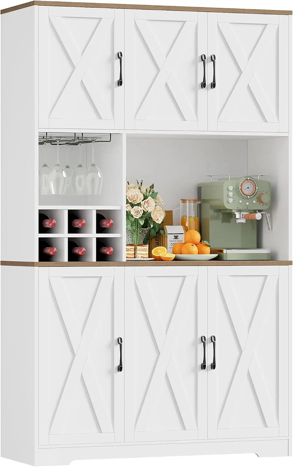 HOCSOK Buffet Cuisine meuble de rangement – gris