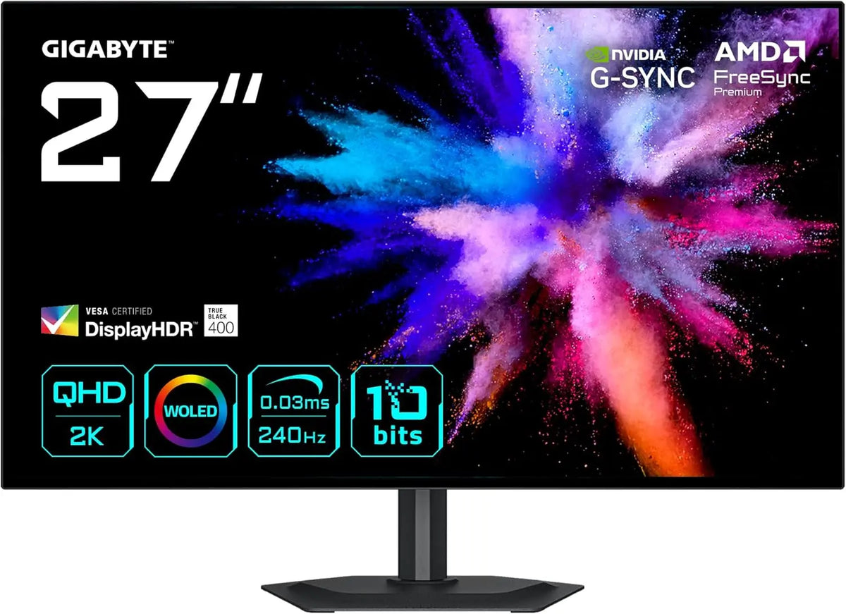 GIGABYTE GO27Q24G Moniteur pour le jeu OLED 27' 2K QHD - 2560 x 1440,240Hz – noir