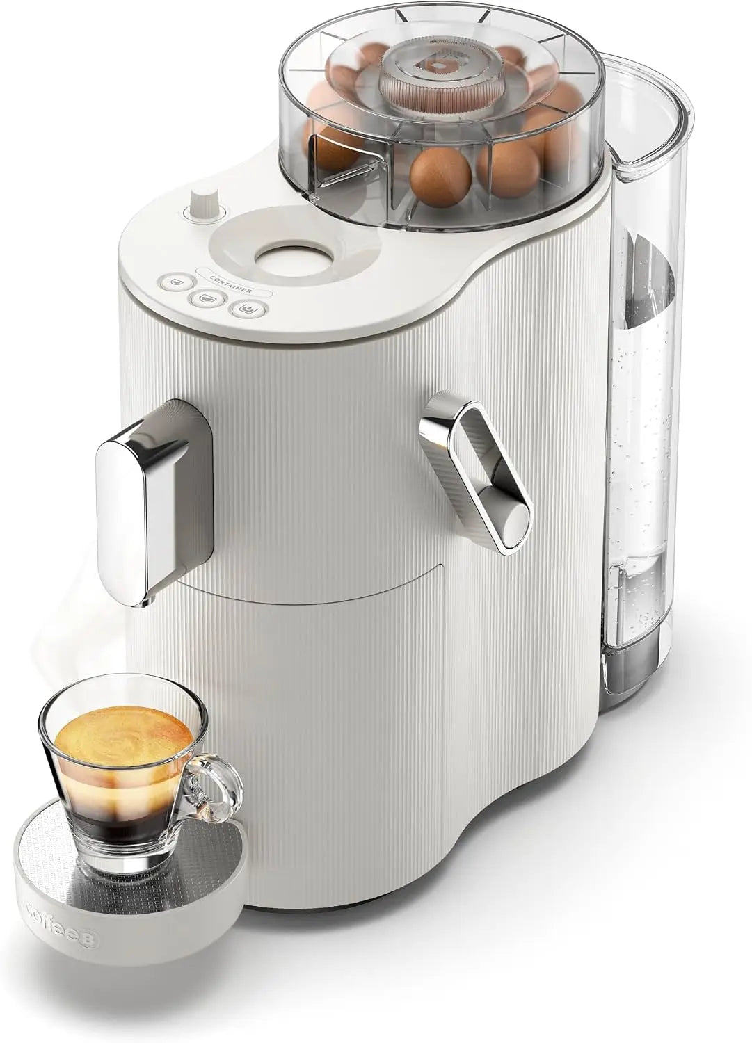CoffeeB by café royal - Globe blanc : machine à café conçue pour l'utilisation de Coffee Balls
