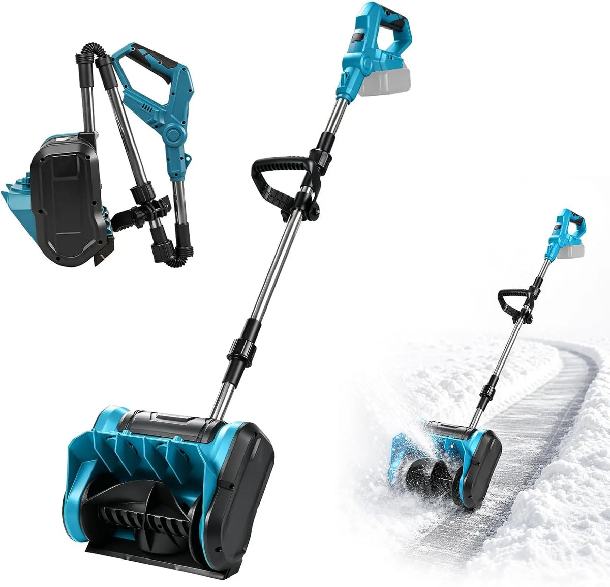 Déneigeuse sans fil pour Makita 18 V – 900 W, gris/noir/bleu