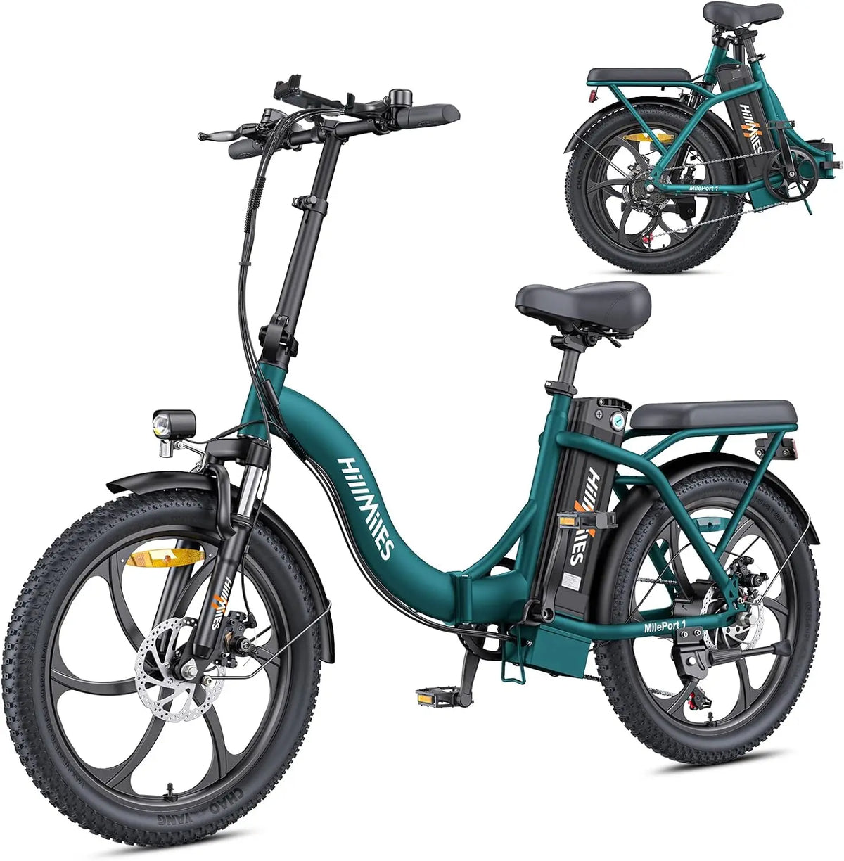 MilePort 1 Vélo Électrique Pliant Adulte – 250 W, 13 Ah, gris