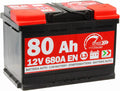 Speed Batterie de démarrage pour voiture – 80 Ah, 278 x 190 x 175 mm, noir/rouge/gris