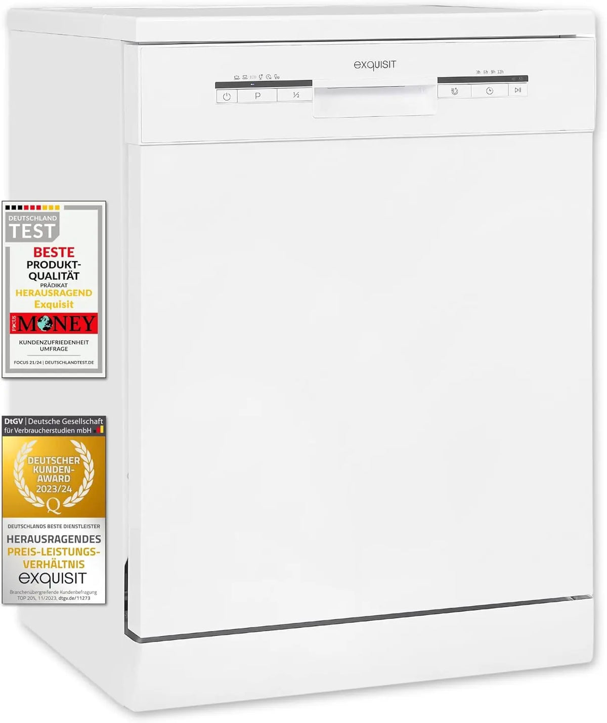 Exquisit Lave-vaisselle GSP9112-030E Blanc – 1,650 kWh, 12 couverts