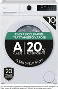Lave-linge hublot CANDY GD 4108-S Prowash 300-10 kg - Induction - Vapeur - 1400 trs/min - Classe A -20%