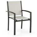 Chaise de jardin, coloris gris, pour la terrasse ou le jardin