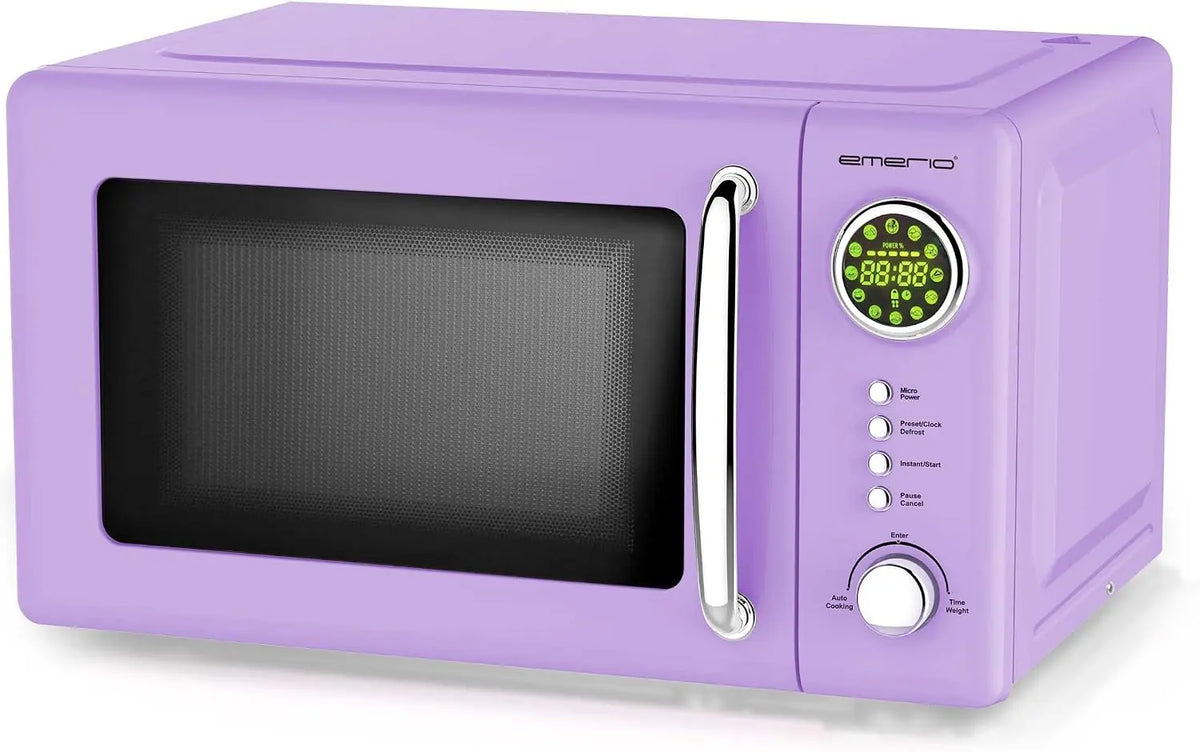 Micro-ondes violet 700 W - 20 litres - Design rétro - Emerio MW-112141.4 lilas – four à micro-ondes