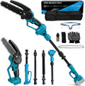 Élagueur sur batterie et scie à élaguer avec chaîne compatible Makita 18V – noir/gris/bleu