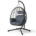 Fauteuil, avec coussin, coloris gris, pour le salon ou la chambre