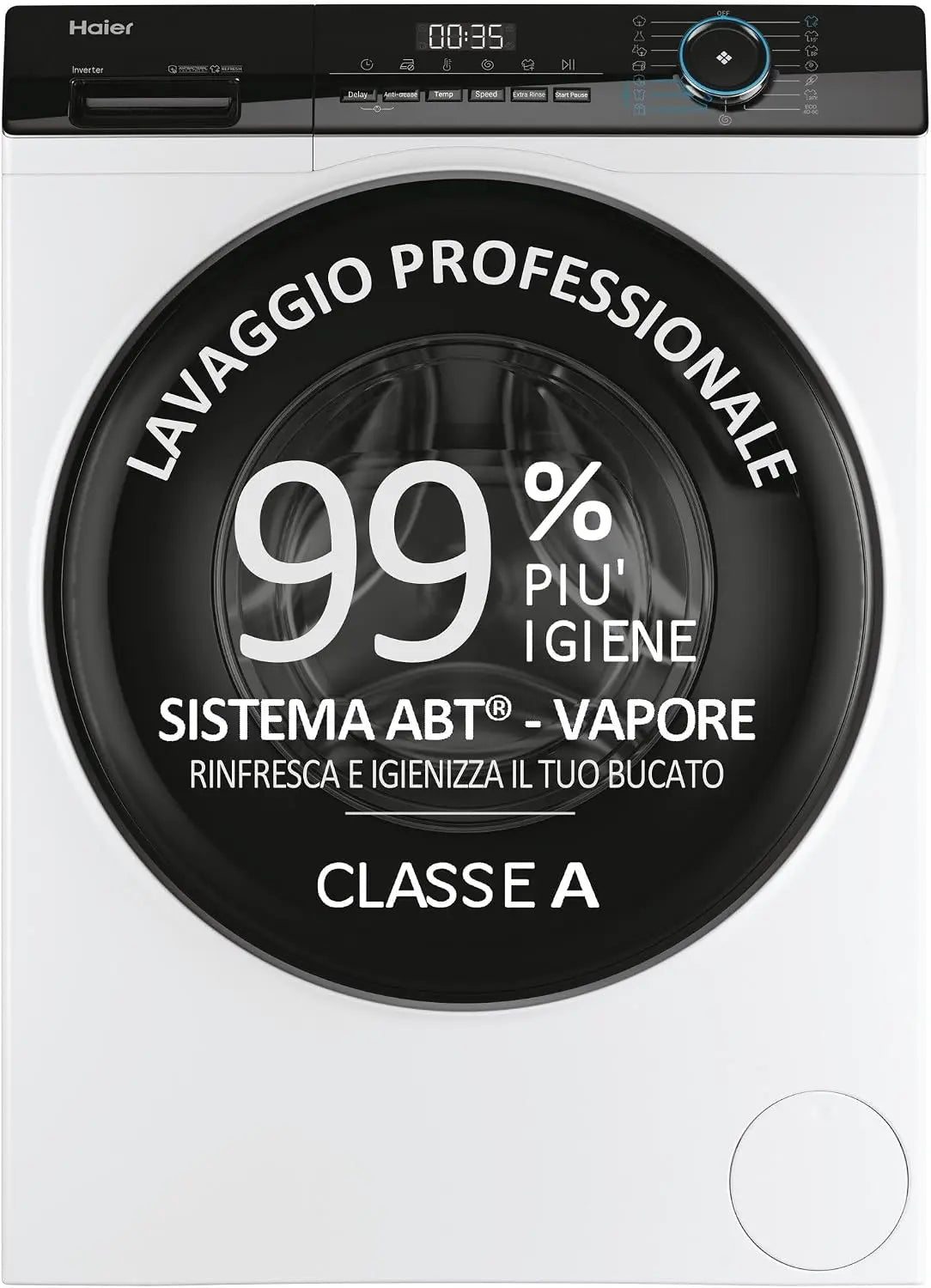 Haier I-Pro Série 3 lave-linge – HW80-BP14939-S, 85 x 60 x 62 cm, blanc