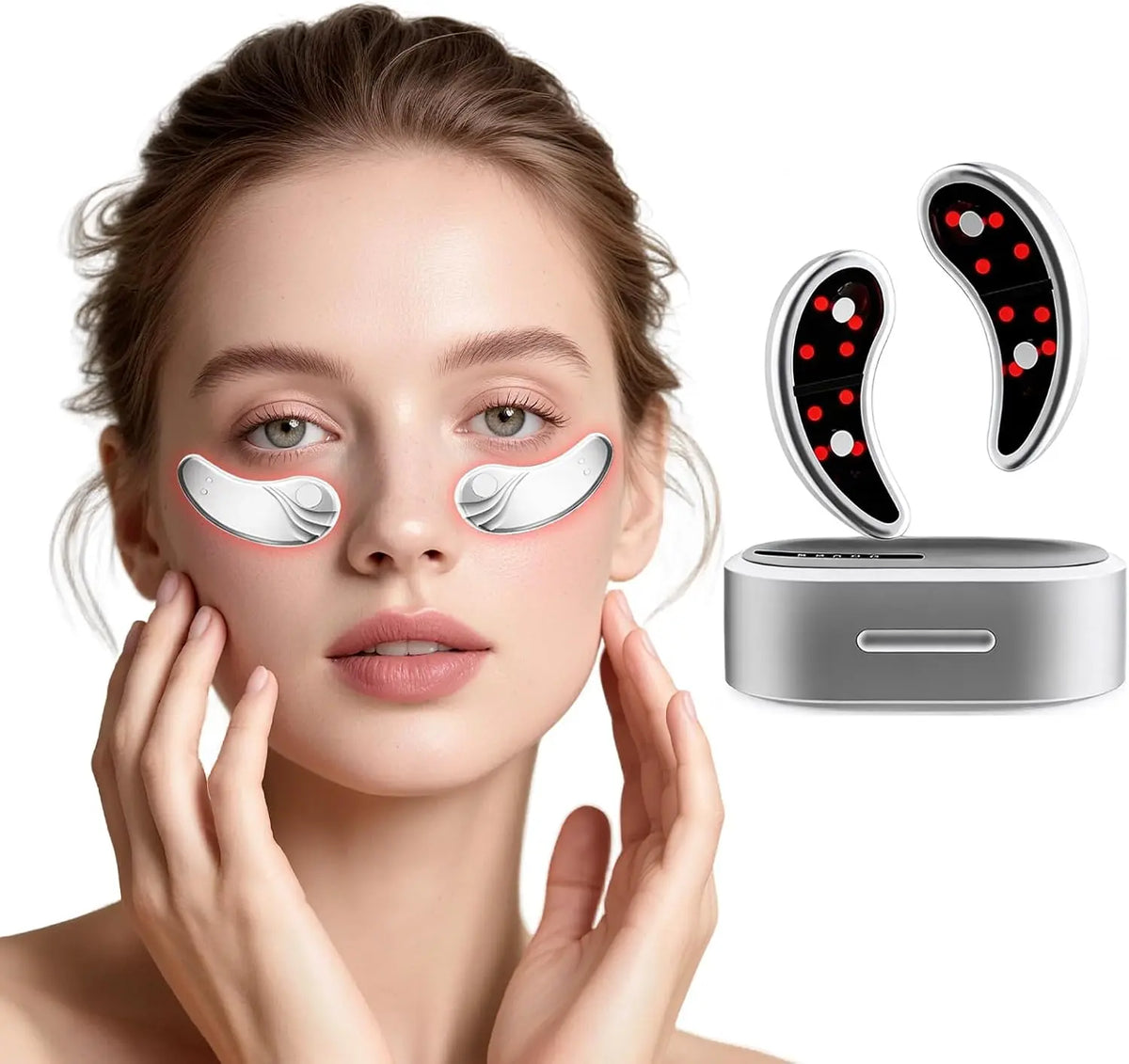 Masque pour les yeux avec lumière rouge et vibration