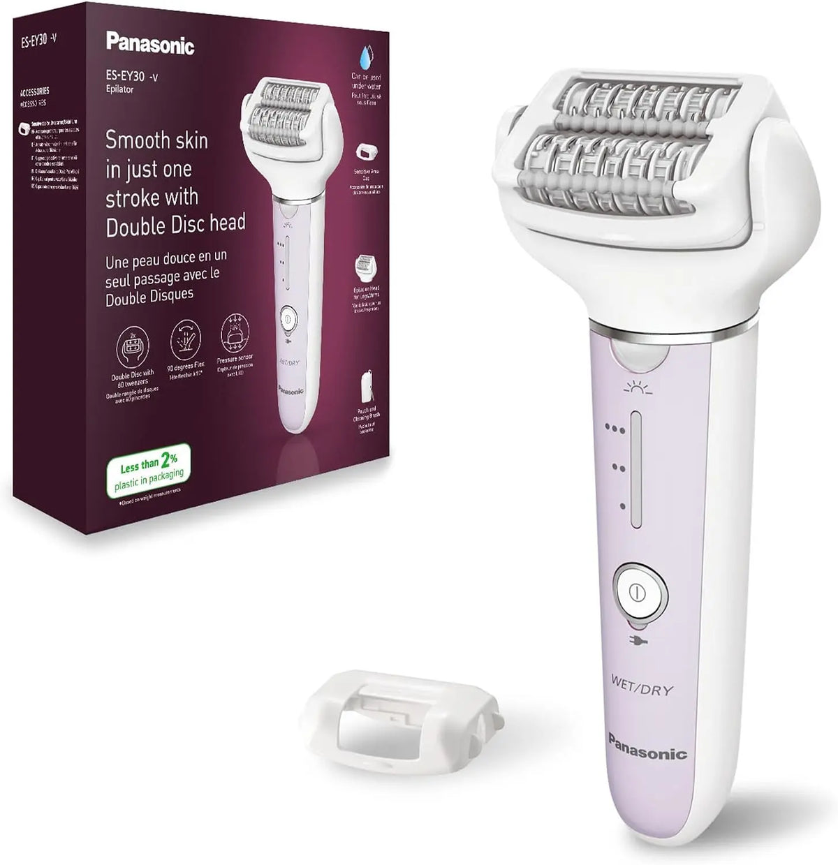 Panasonic ES-EY30-V511 Épilateur humide et sec – sans fil, gris/orange