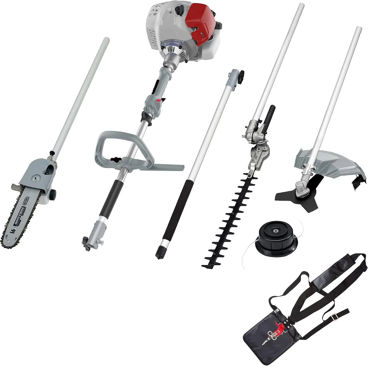 IKRA Multitool IBKH 33-1 à Essence 4en1,32,6 cm³ – 1,0 KW, gris/noir