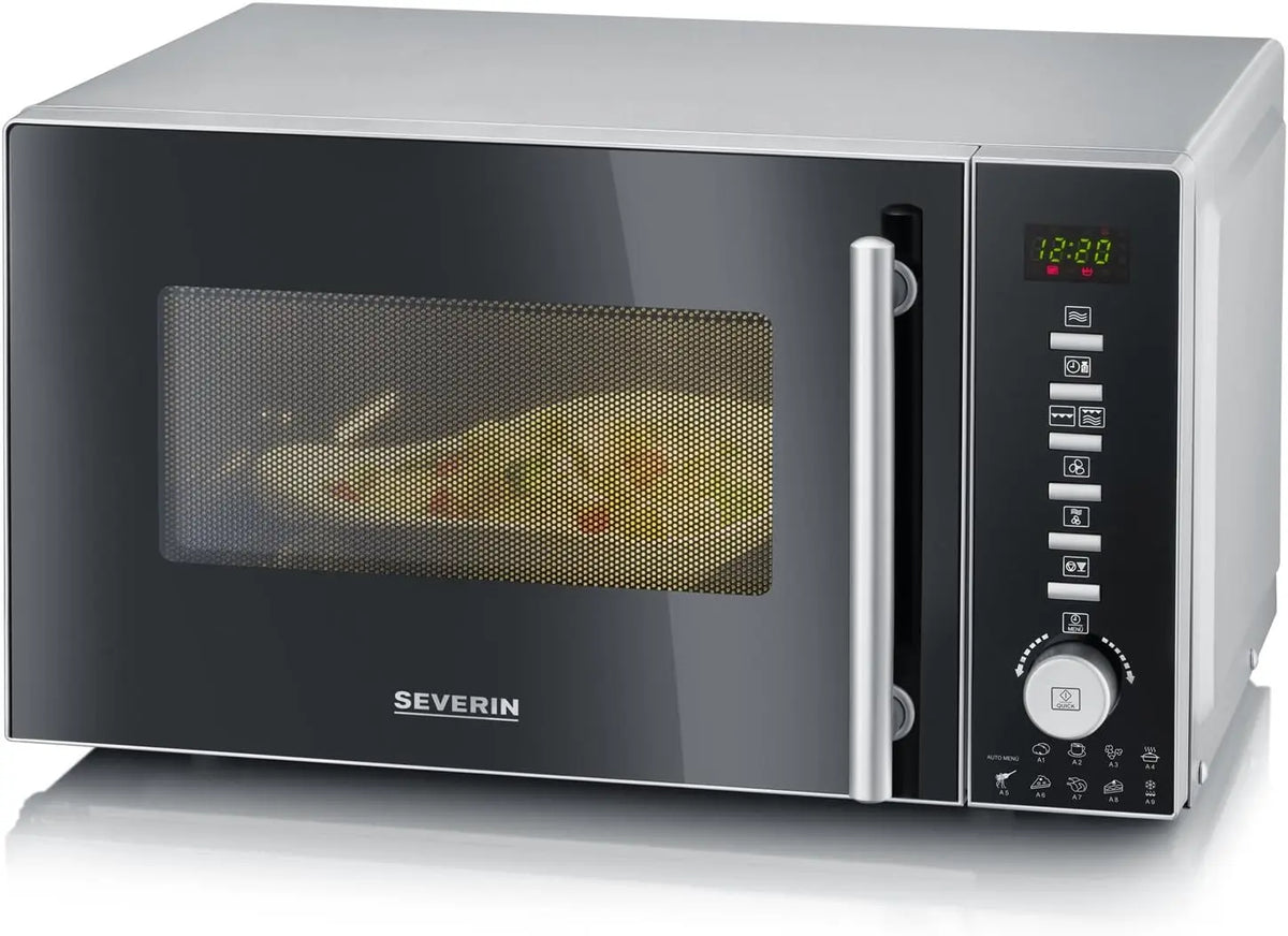 SEVERIN Four à micro-ondes 20 L – 1350 W, noir/argenté