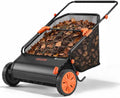 VEVOR Balayeuse à Gazon Manuelle 66 cm – 80 x127 x43 cm, gris/orange/noir