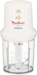 Moulinex DJ300110 Mini Hachoir Electrique Moulinette Compact avec Couvercle Saupoudreur Blanc 270 W – 0,25 Litre