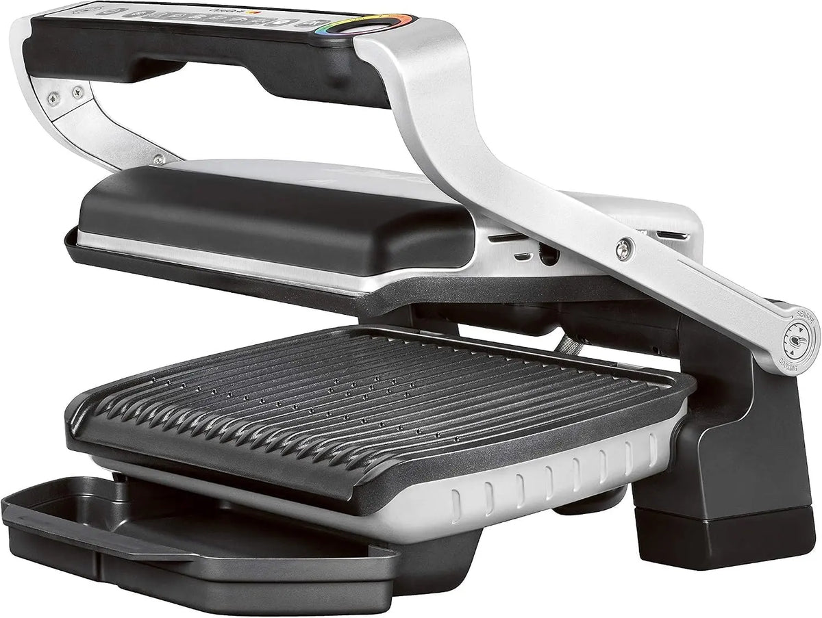 Tefal Optigrill GC705D Gril de contact intelligent – 2000 W, 30 x 20 cm, argenté/noir