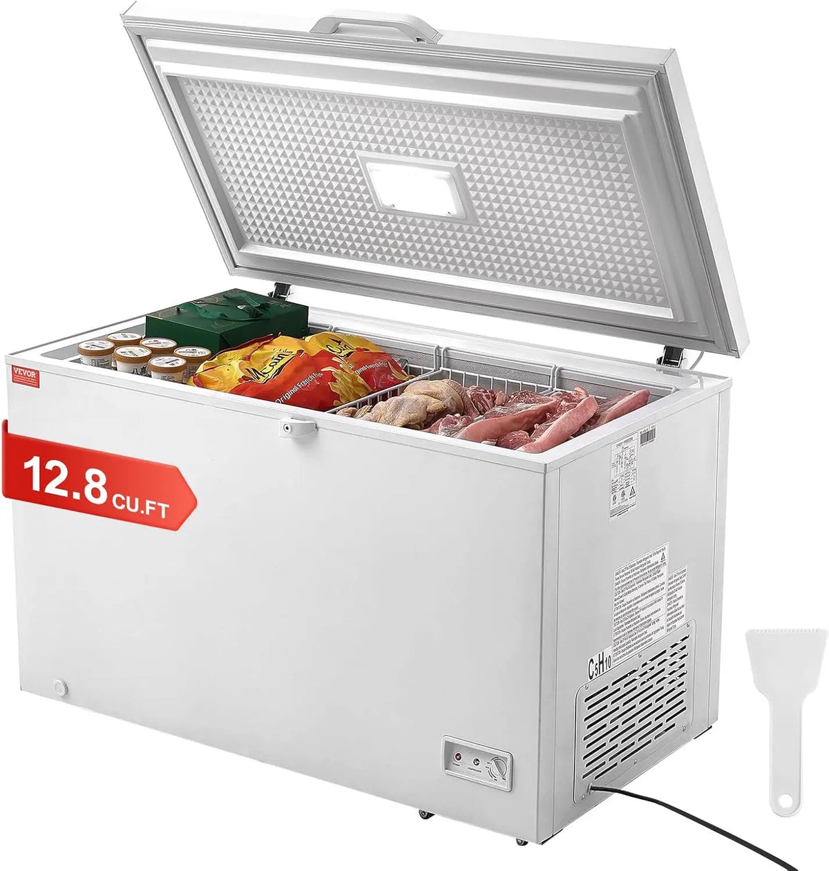 VEVOR Congélateur Coffre 345 L – gris