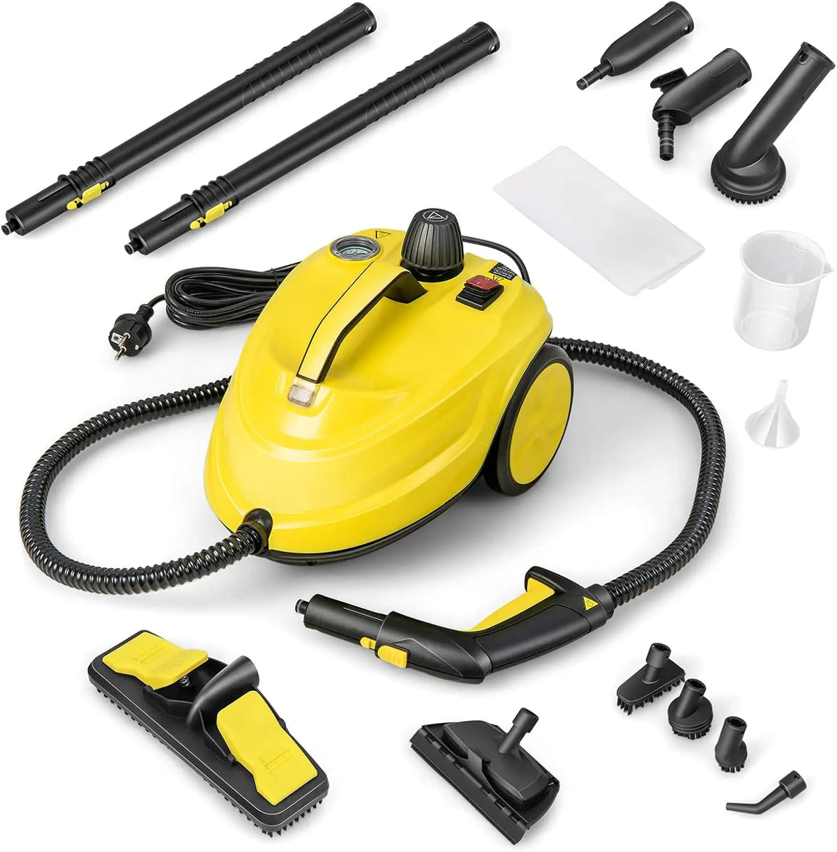 GOPLUS Nettoyeur Vapeur 2000W – 1,8 L, gris/jaune/noir