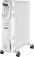 Perel Radiateur à bain d'huile – 2500 W, gris