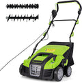 GOPLUS 2 en 1 Déchaumeuse Scarificateur Electrique 2000W – 109 x 64 x 113 cm, 50 Hz, vert